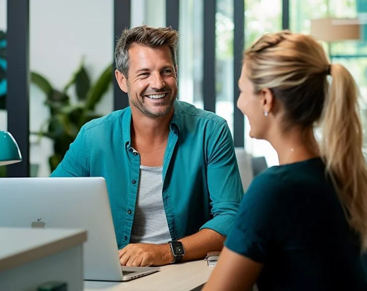 ReviMate.io Grow, Protect & Automate Your Google Reviews A Revimate.io Staff Member Happy Serving Clients Improve Their Online Reputation (12) Cropped Wide